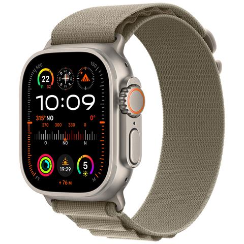 Image of Apple watch ultra 2 (2023) gps + cellular 49mm titanium case alpine loop olive l eu