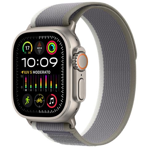 Image of Apple watch ultra 2 (2023) gps + cellular 49mm titanium case Verde/grigio trail loop s/m eu