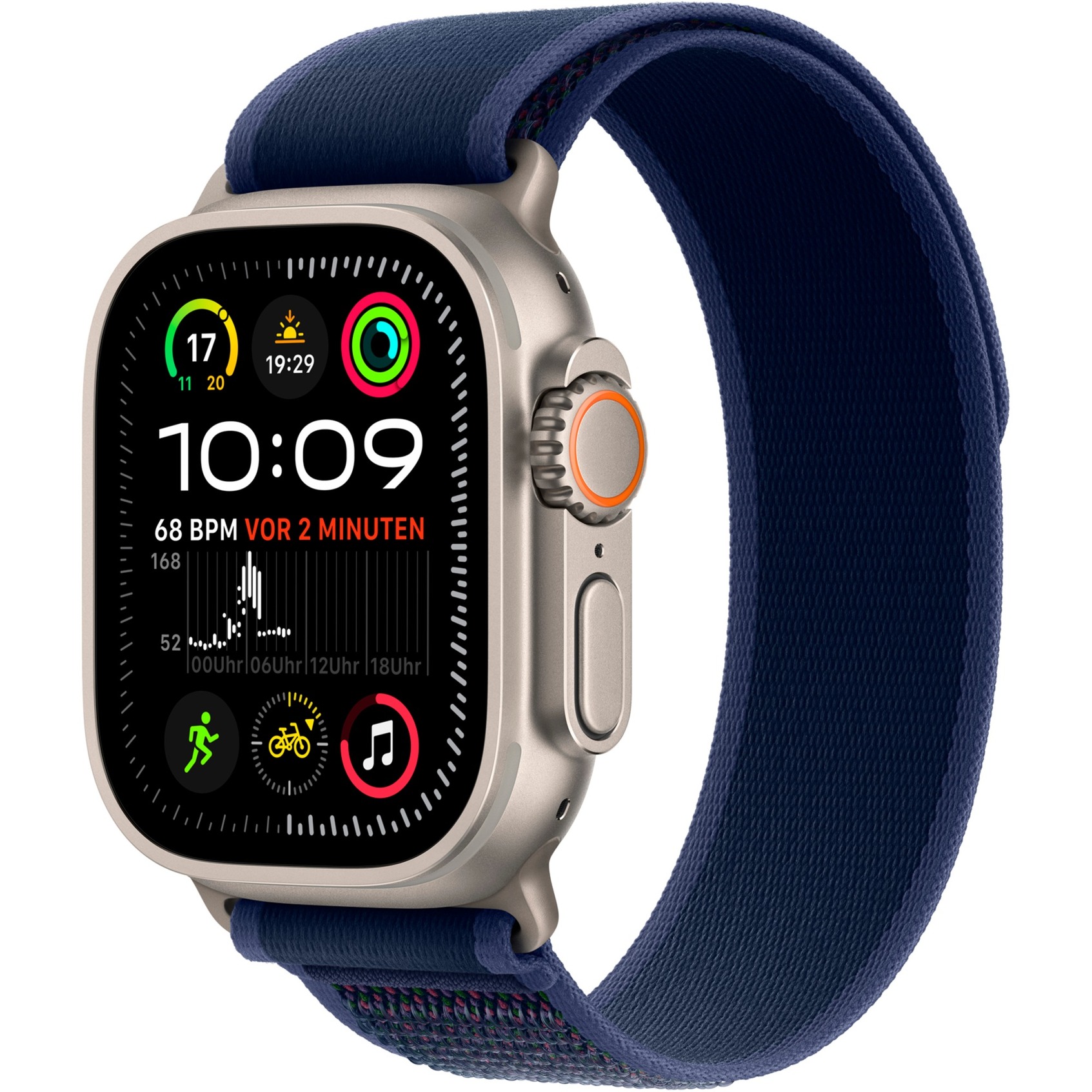 Image of Apple watch ultra 2 (2023) gps + cellular 49mm titanium case blu trail loop m/l eu