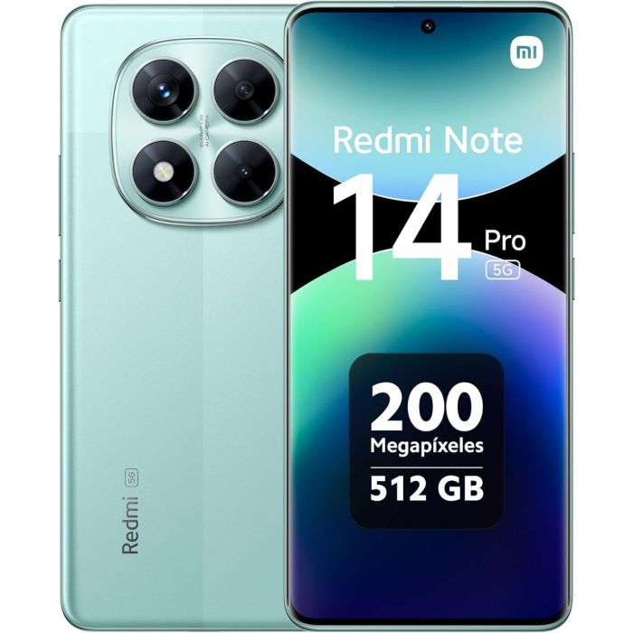 Image of Xiaomi rossomi note 14 pro 5g 8gb ram 256gb dual sim coral Verde global version brand